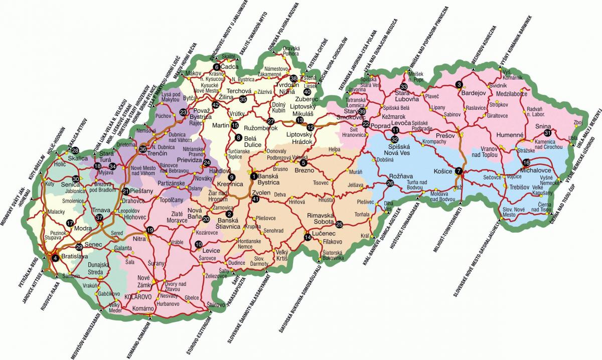 斯洛伐克旅游景点地图