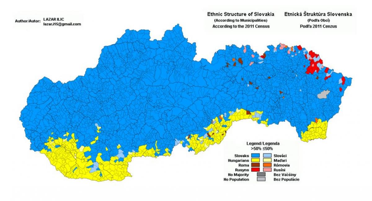 地图斯洛伐克民族