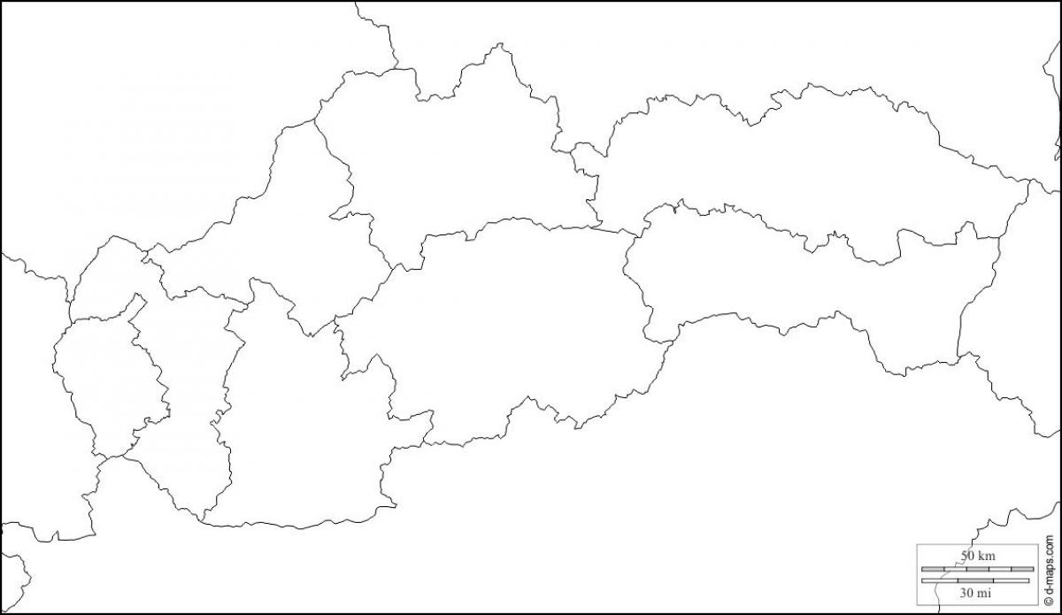 地图斯洛伐克的空白 