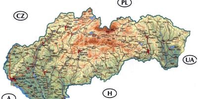 详细的地图斯洛伐克