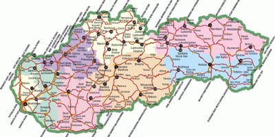 斯洛伐克旅游景点地图