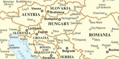 地图斯洛伐克周边国家
