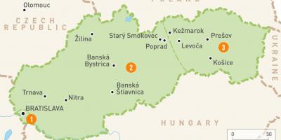 地图斯洛伐克区域